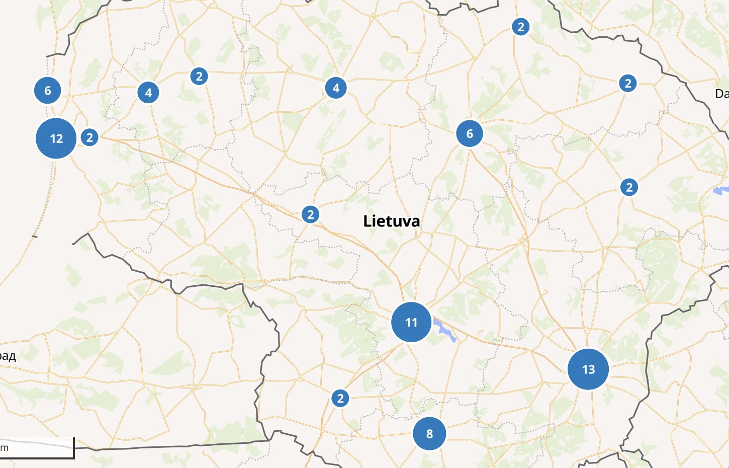 Vežėjų žemėlapis