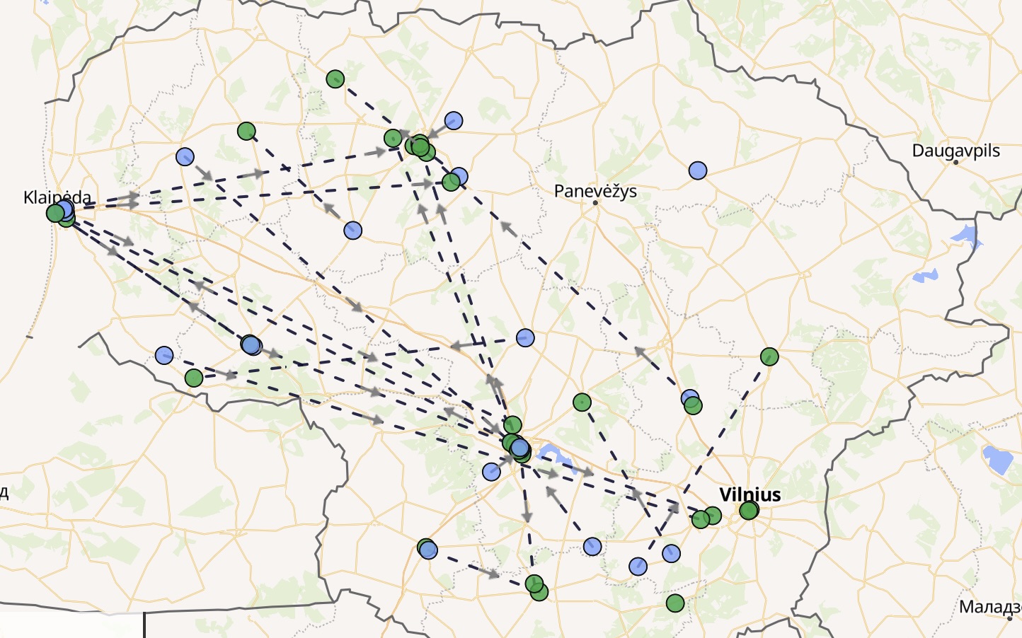 Užsakymų žemėlapis